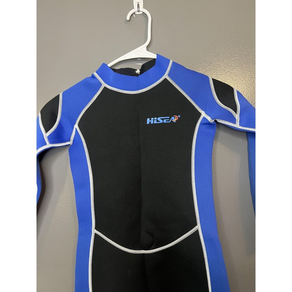 HISEA Scuba Donkey Wetsuit Youth Medium 10 Black Blue Full Body Surf Diving